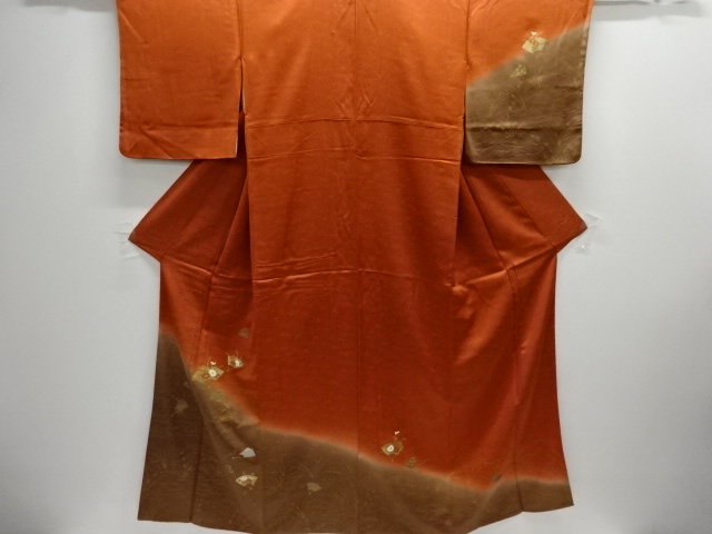 金彩扇に草花模様訪問着